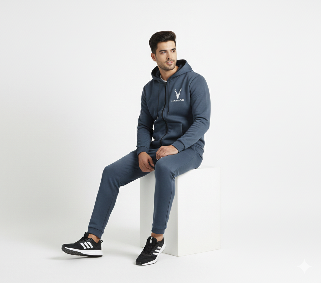 Premium Navy Blue Markhor Track Suit