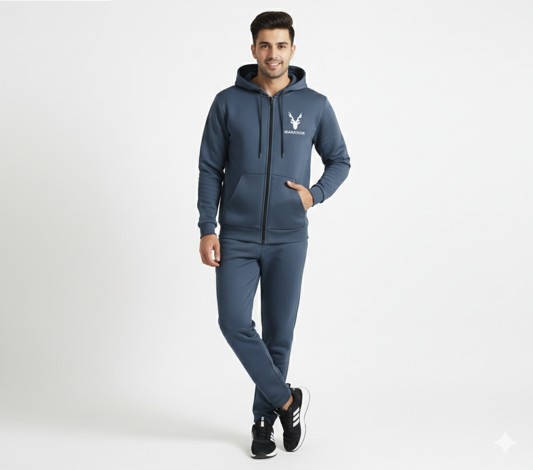 Premium Navy Blue Markhor Track Suit