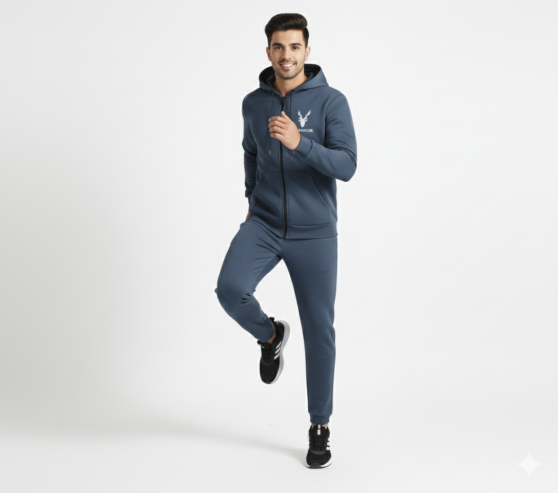 Premium Navy Blue Markhor Track Suit