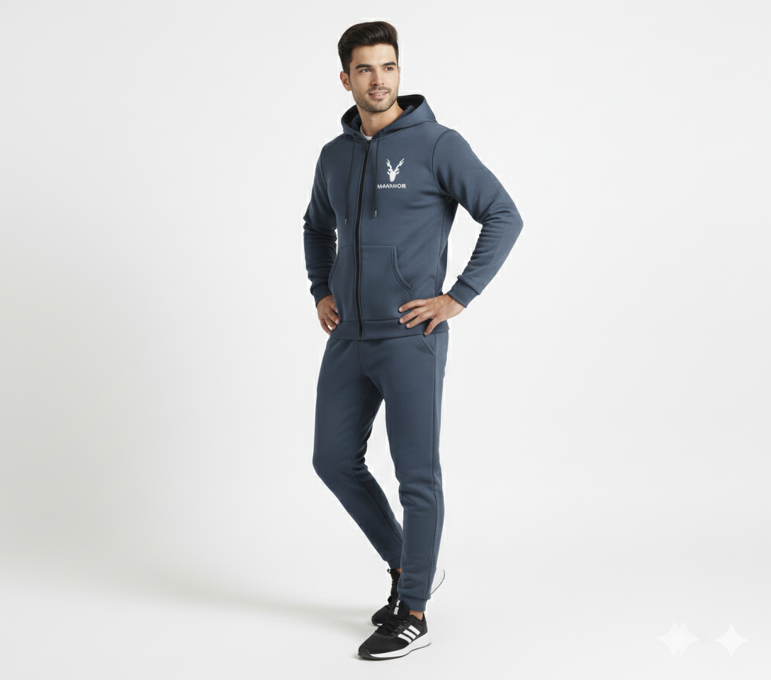 Premium Navy Blue Markhor Track Suit